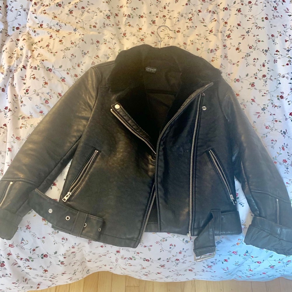 TopShop Leather Jacket - Size US 2